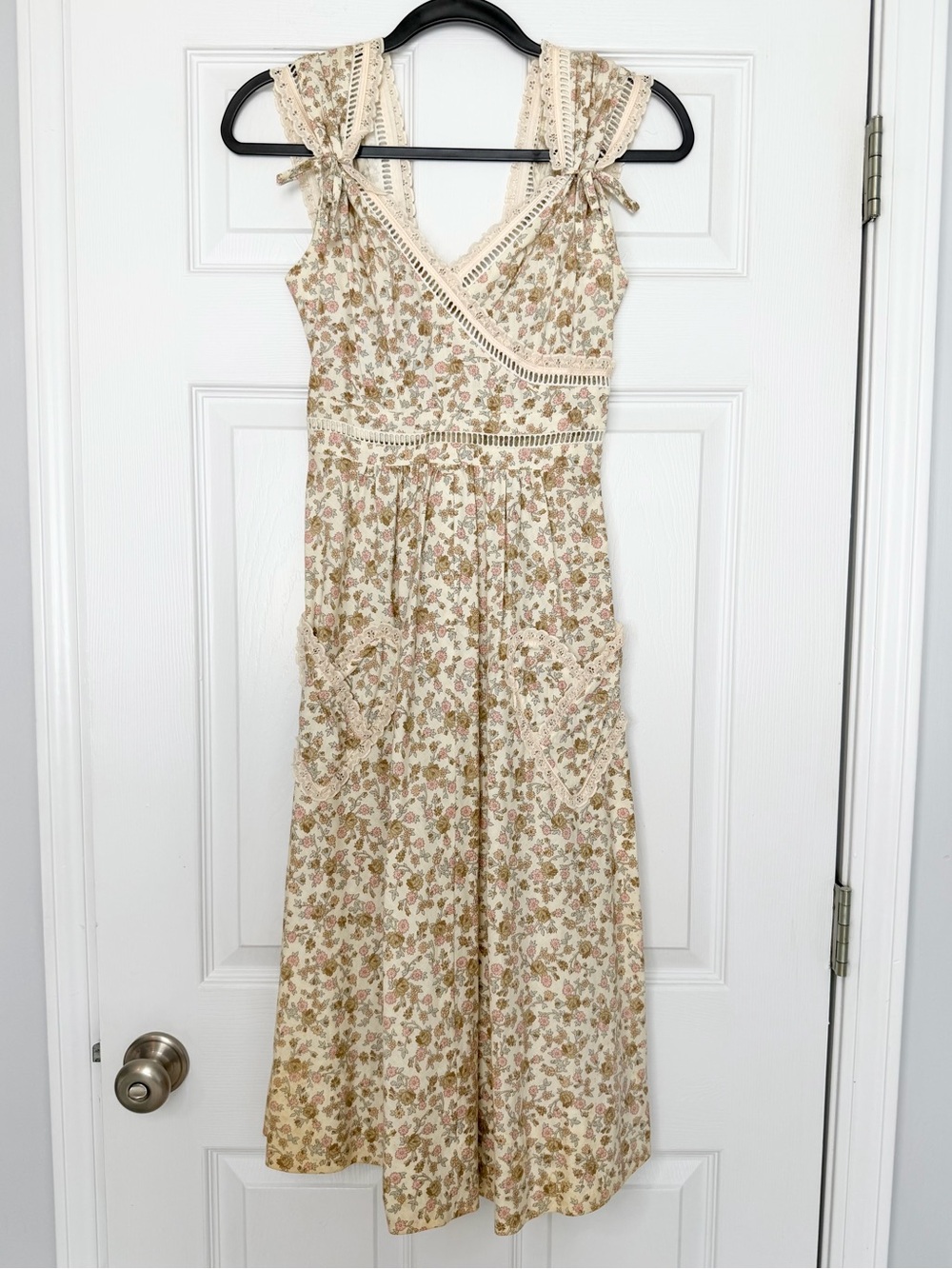 Young Edwardian Size S • Flowercore Maxi Dress Vintage Bridgerton.